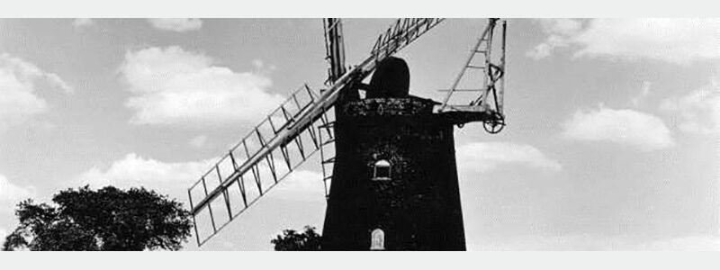 Working Windmill - black and white