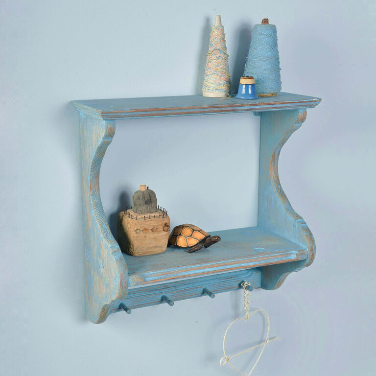 A painted shelf.