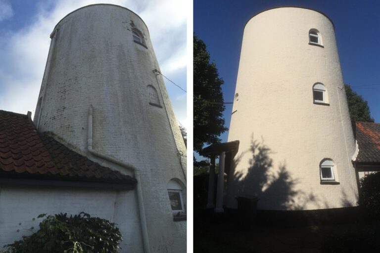 Windmill before and after