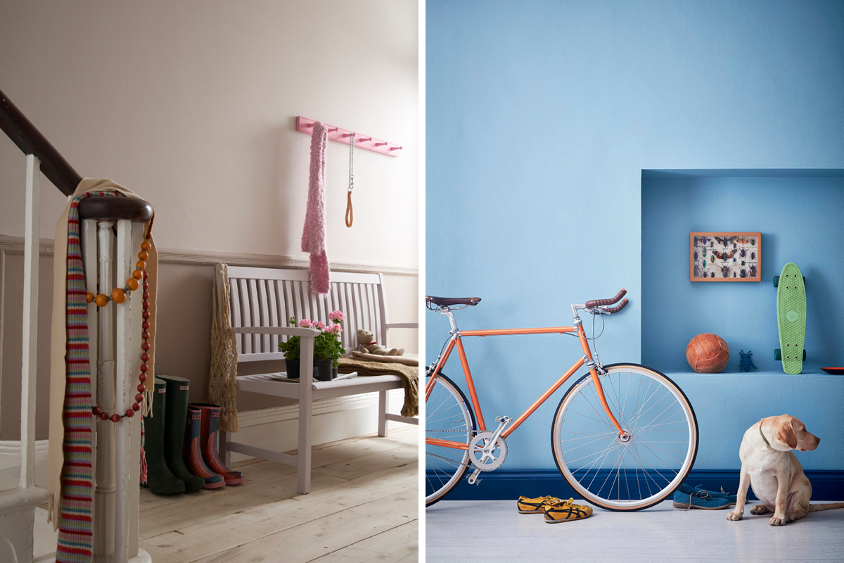 Hallway inspiration from Earthborn - featuring our hardwearing Lifestyle emulsion paint
