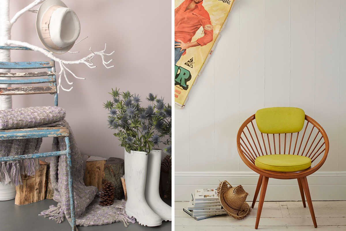 Earthborn eco friendly paint colours Inglenook and White Clay