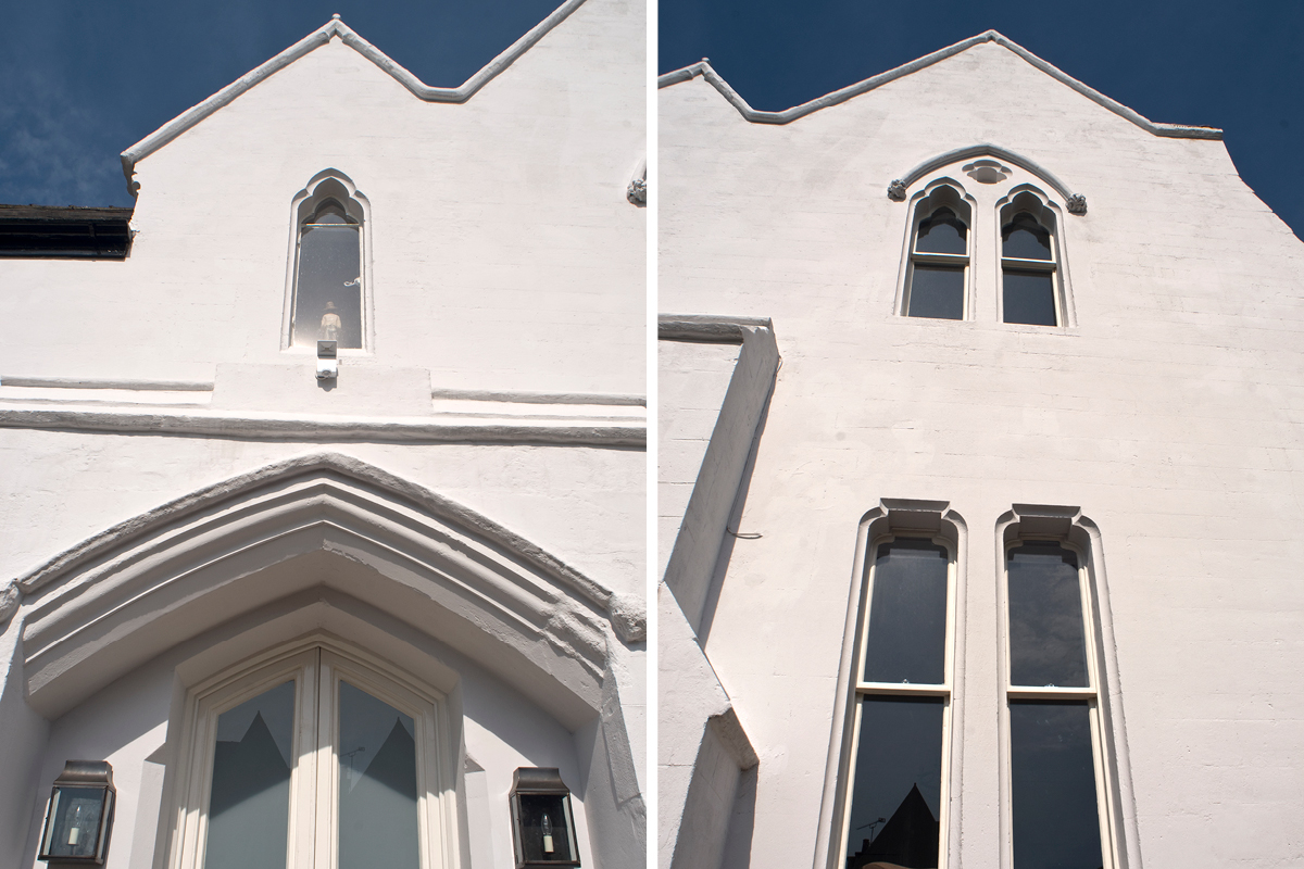 The West Lodge at Paddington Cemetery was painted in Earthborn silicate Masonry Paint