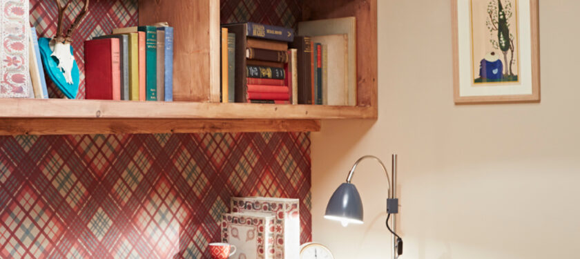 Little Rascal is a warm beige that's perfect for a home office or study