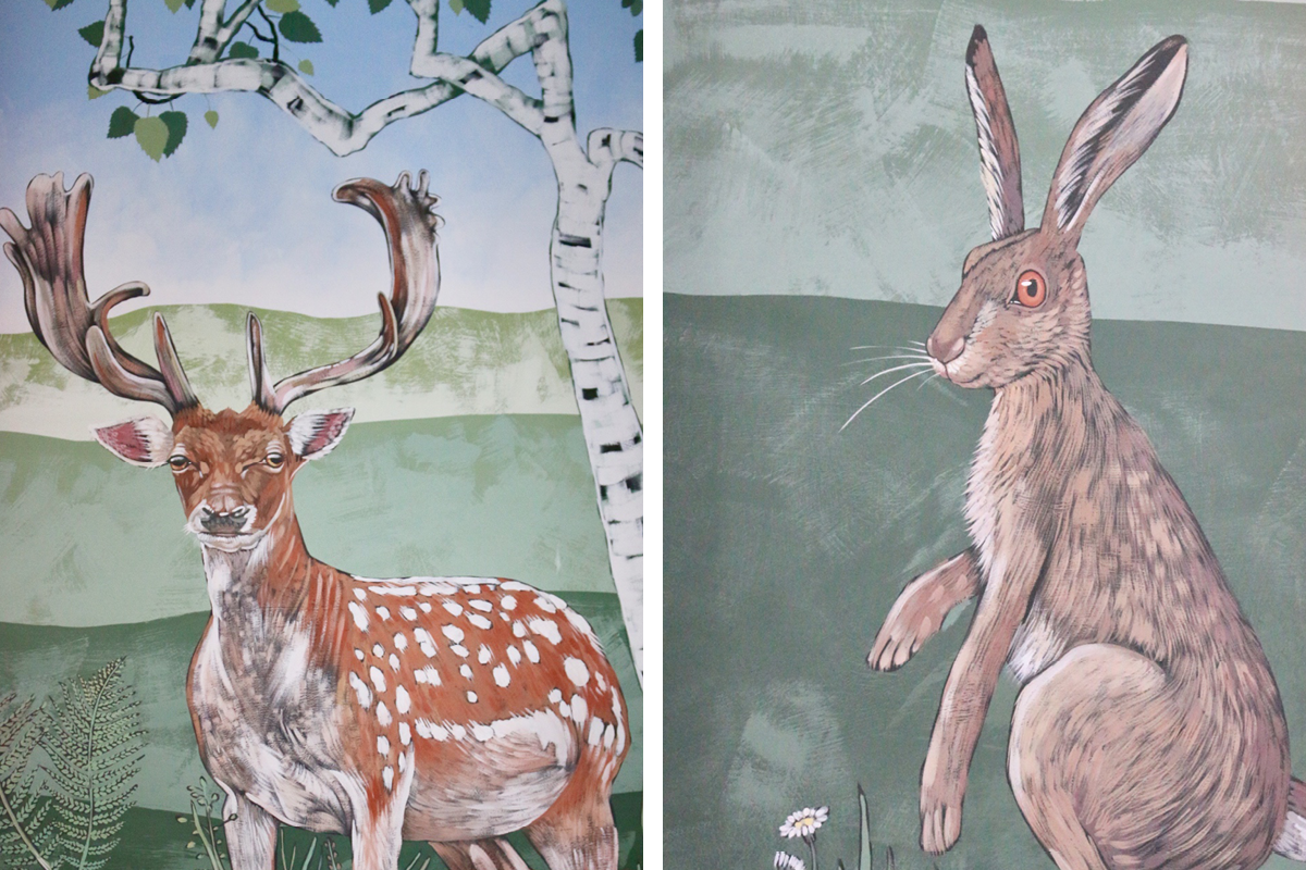 Earthborn mural by artist Caroline Rudge