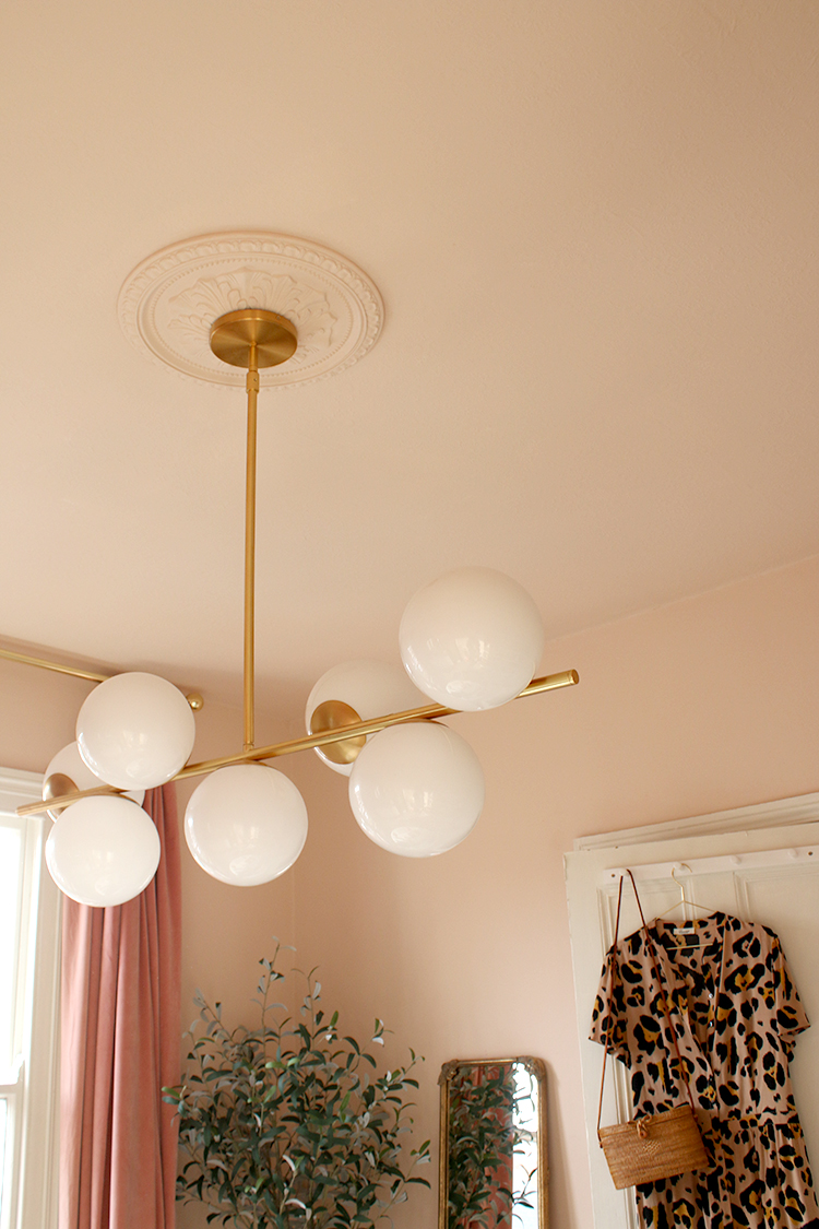 Kimberly from Swoonworthy blog used Peach Baby on her walls and ceilings