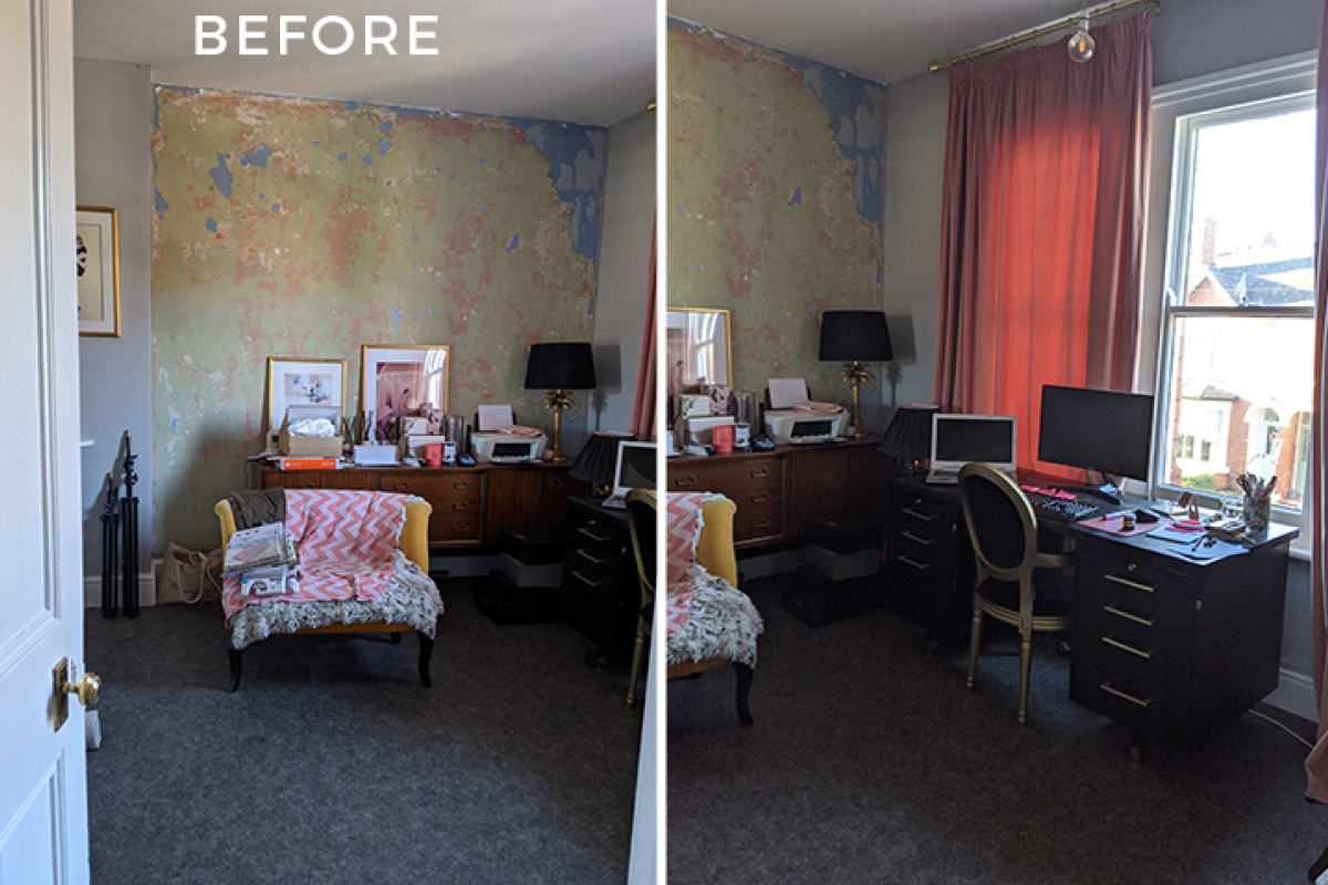 Swoonworthy's office and dressing room before