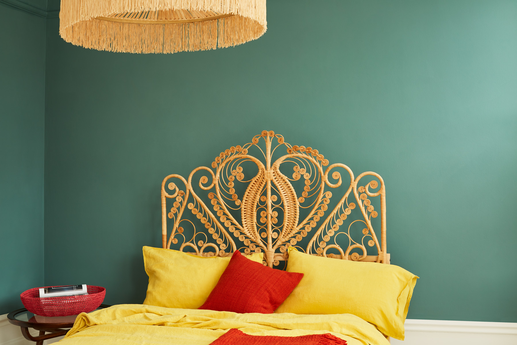 Hobgoblin is a relaxed, deep green that works well with mustard colours
