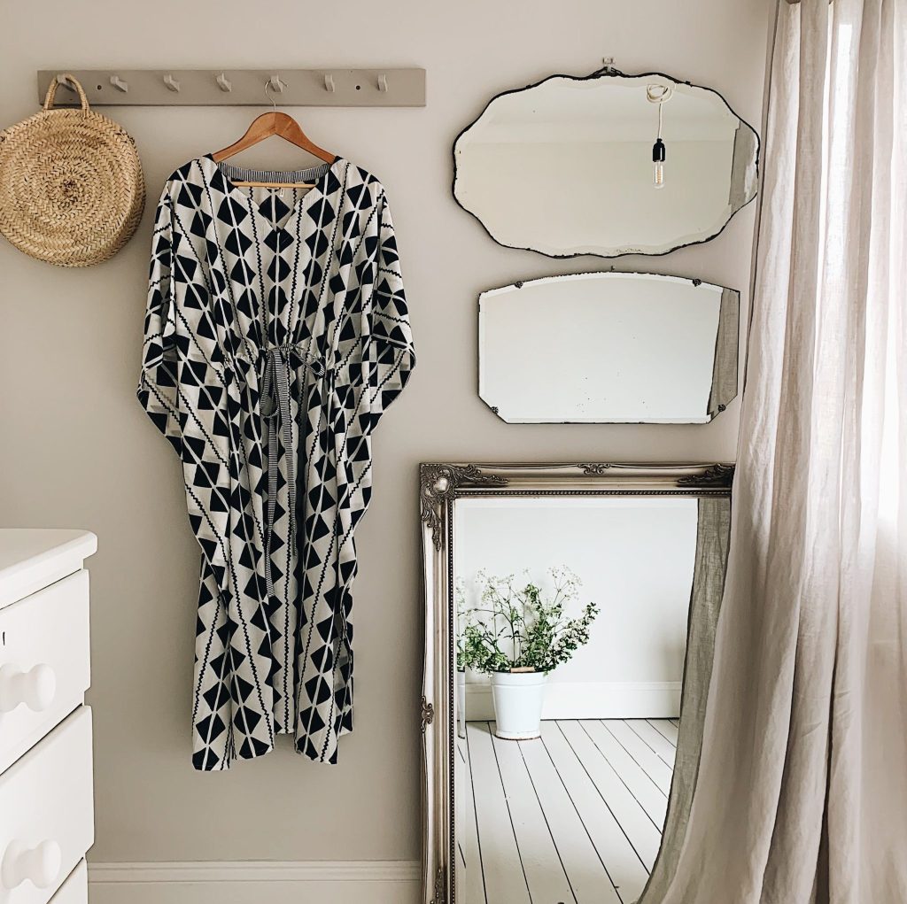 Jane Day's peaceful bedroom decorated in neutral colours