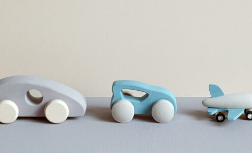 Painted childrens toys