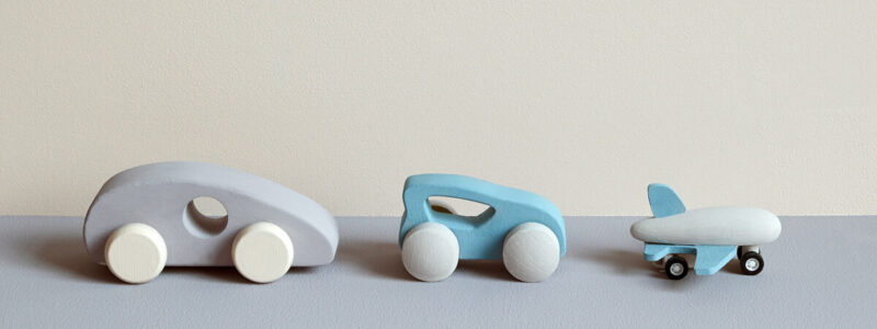 Painted childrens toys