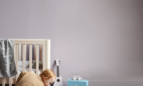 Calming nursey with young baby.