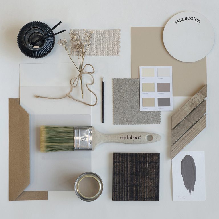 Moodboard: Hopscotch Warm colour scheme featuring Little Rascal, Tom's Bakery, Cat's Cradle, Trilby